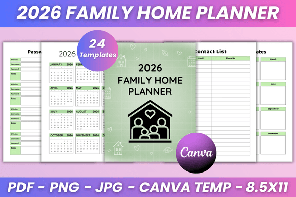 2026 Family Home Planner KDP Interior