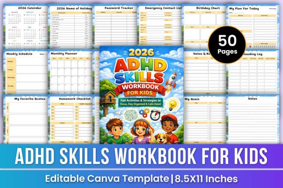 ADHD Skills Workbook for Kids Canva Kdp: A Real-World Tool for Building Focus and Confidence