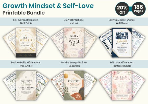 Growth Mindset Self-Love Printable Bundle