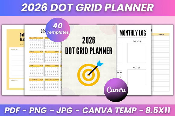 The 2026 Dot Grid Planner KDP Interior: Your Customizable Productivity Companion for the Year Ahead