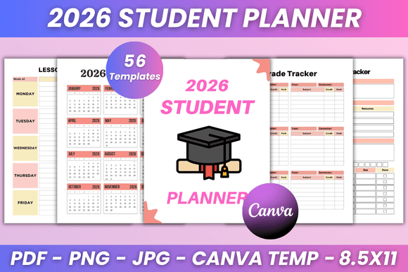 The 2026 Student Planner Kdp Interior