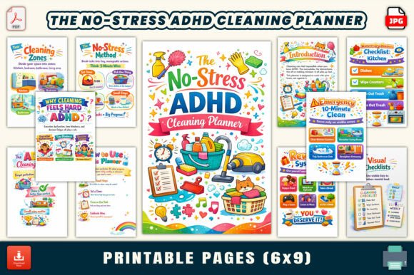The No-Stress ADHD Cleaning Planner