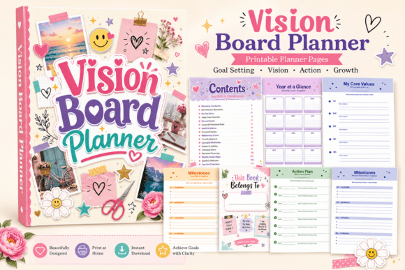 Vision Board Planner: A Practical Tool for Intentional Goal Setting